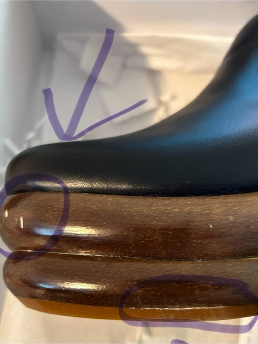 BEKLINA Sedia Clog Black Leather Heels Peru 6.5 7 7.5 - Picture 3 of 11